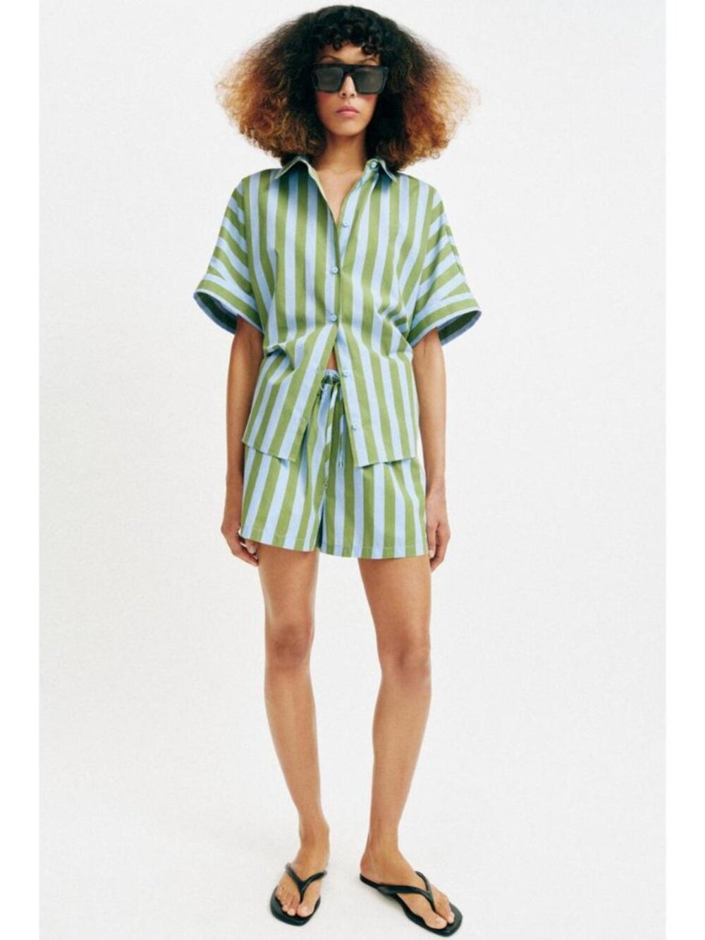 ZARA OVERSIZED STRIPED SHIRT - Picture 2 of 11